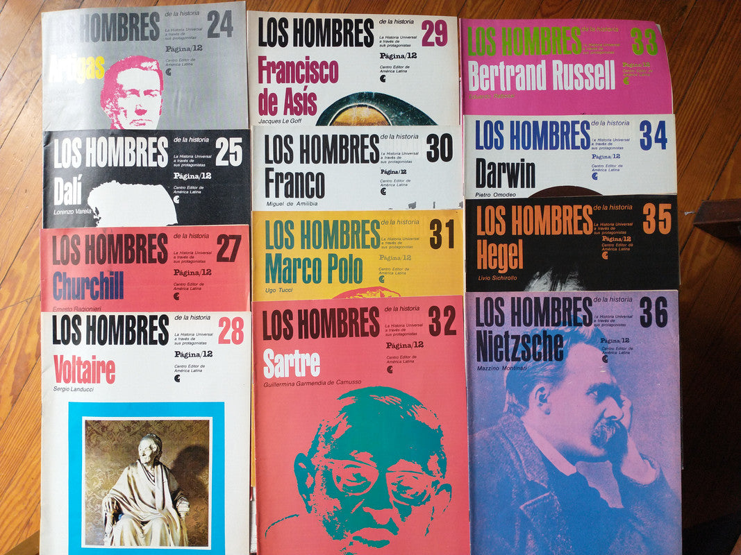 Libro usado en venta: Los hombres de la historia (Se ofrecen 55 volumenes) de Revista; editorial Centro Editor de America Latina 1.2