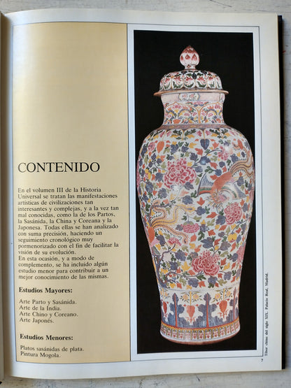 Libro usado en venta: El Oriente (Vol. 3) de Historia Universal del Arte; editorial Sarpe impreso en 1984 realizamos envios a todo el mundo.3