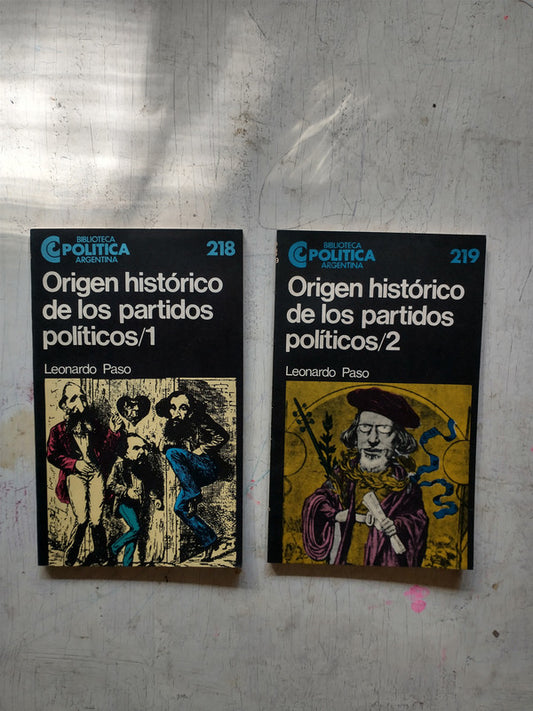 Libro usado en venta: Origen historico de los partidos politicos (2 Tomos) de Leonardo Paso; Centro Editor de America Latina impreso en 1988.1