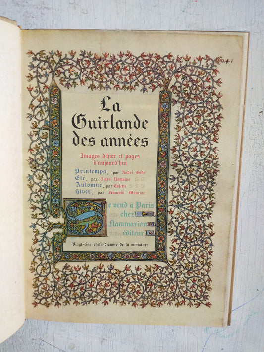 Libro usado en venta: La guirlande des ann?es de Andre Gide; editorial Ernest Flammarion impreso en 1947 realizamos envios a todo el mundo.1