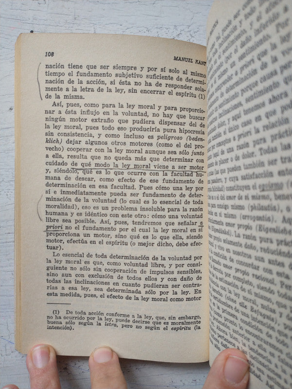 Libro usado en venta: Critica de la razon practica de Immanuel Kant; editorial Espasa - Calpe impreso en 1984 realizamos envios a todo el mundo.3