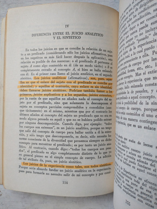 Libro usado en venta: Critica de la razon pura (2 Tomos) de Immanuel Kant; editorial Losada impreso en 1986 realizamos envios a todo el mundo.2