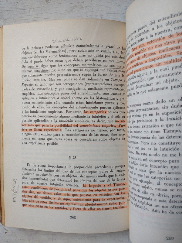 Libro usado en venta: Critica de la razon pura (2 Tomos) de Immanuel Kant; editorial Losada impreso en 1986 realizamos envios a todo el mundo.4