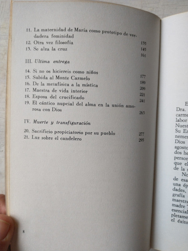 Libro usado en venta: Edith Stein - En busca de Dios de Theresita a Matre Dei; editorial Verbo Divino impreso en 1980 envios a todo el mundo.2