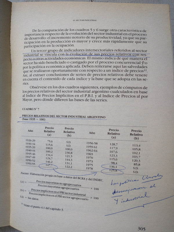 Libro usado en venta: Instrumental para el estudio de la economia argentina de Ricardo J. Ferruci; editorial Eudeba impreso en 1984.3