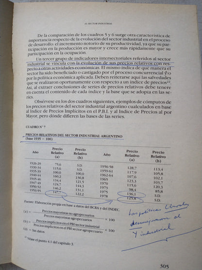 Libro usado en venta: Instrumental para el estudio de la economia argentina de Ricardo J. Ferruci; editorial Eudeba impreso en 1984.3