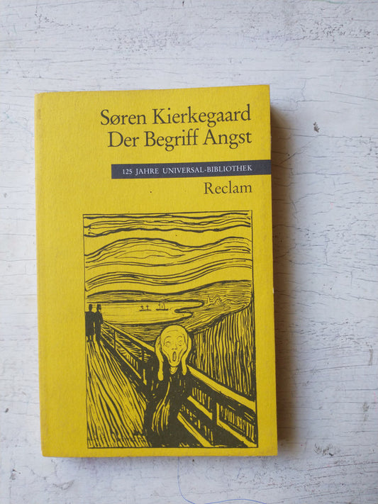 Libro usado en venta: Der Begriff Angst de Soren Kierkegaard; editorial Philipp Reclam Jun impreso en 1992 realizamos envios a todo el mundo.1