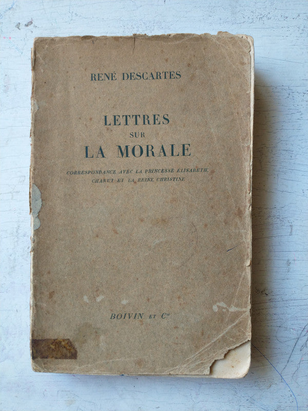 Libro usado en venta: Lettres sur La Morale de Rene Descartes; editorial Boivin et Cie impreso en 1935 realizamos envios a todo el mundo.1