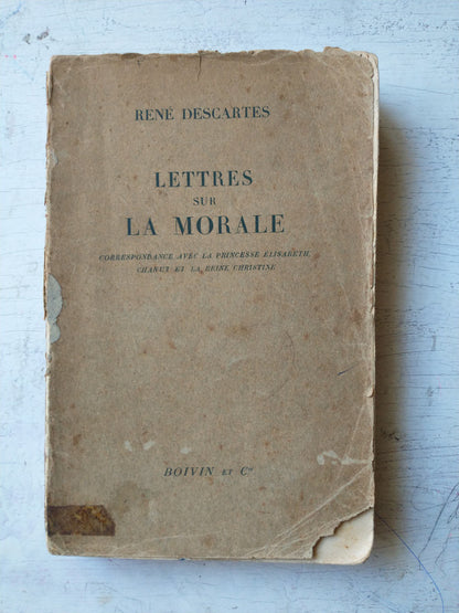Libro usado en venta: Lettres sur La Morale de Rene Descartes; editorial Boivin et Cie impreso en 1935 realizamos envios a todo el mundo.1