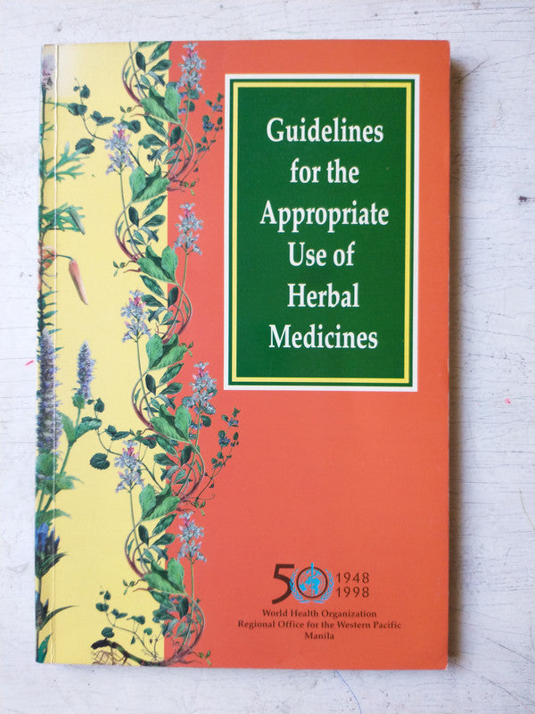 Libro usado en venta: Guidelines for the Appropriate use of herbal medicines; editorial World Health Organization impreso en 1998.1