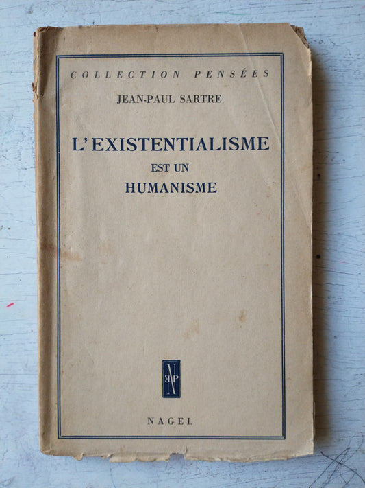 Libro usado en venta: L'existentialisme est un humanisme de Jean - Paul Sartre; editorial Nagel impreso en 1951 realizamos envios a todo el mundo.1