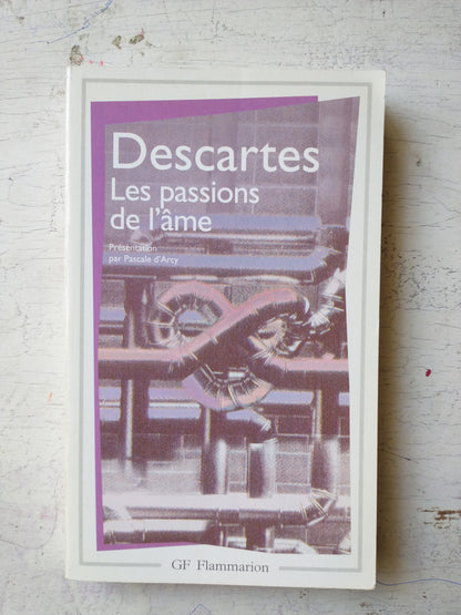Libro usado en venta: Les passions de l'ame de Rene Descartes; editorial GF Flammarion impreso en 1996 realizamos envios a todo el mundo.1