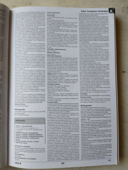 Libro usado en venta: Ervas medicinais de Indice Terapeutico Fitoterapico; editorial Epub impreso en 2008 realizamos envios a todo el mundo.3