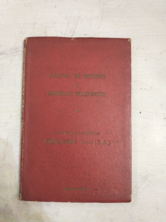 Libro usado en venta: Manual de medidas y simbolos electricos de Ing. Anatolio Ernitz; realizamos envios a todo el mundo.1
