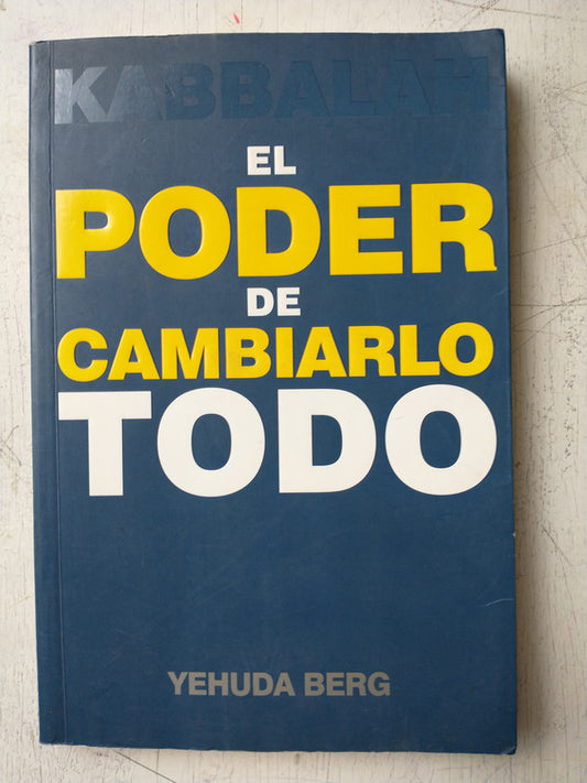 Libro usado en venta: Kabbalah - El poder de cambiarlo todo de Yehuda Berg; editorial Kabbalah Centre International impreso en 2013.1
