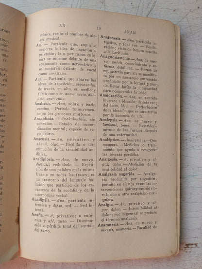 Libro usado en venta: Diccionario de los terminos tecnicos usados en Psicologia de F. Rodriguez; editorial Cabaut y Cia impreso en 1916.3