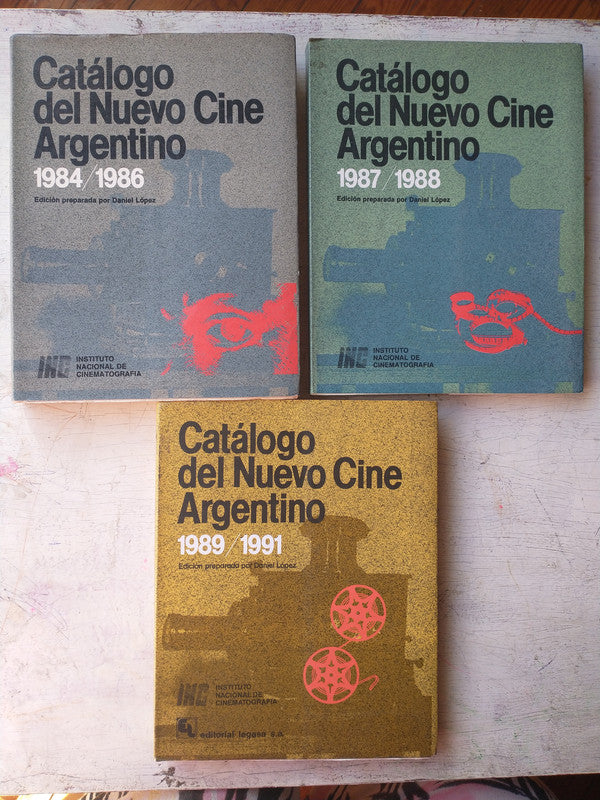 Libro usado en venta: Catalogo del Nuevo Cine Argentino (3 Tomos) de Daniel Lopez; editorial Instituto Nacional de Cinematografia impreso en 1987.1