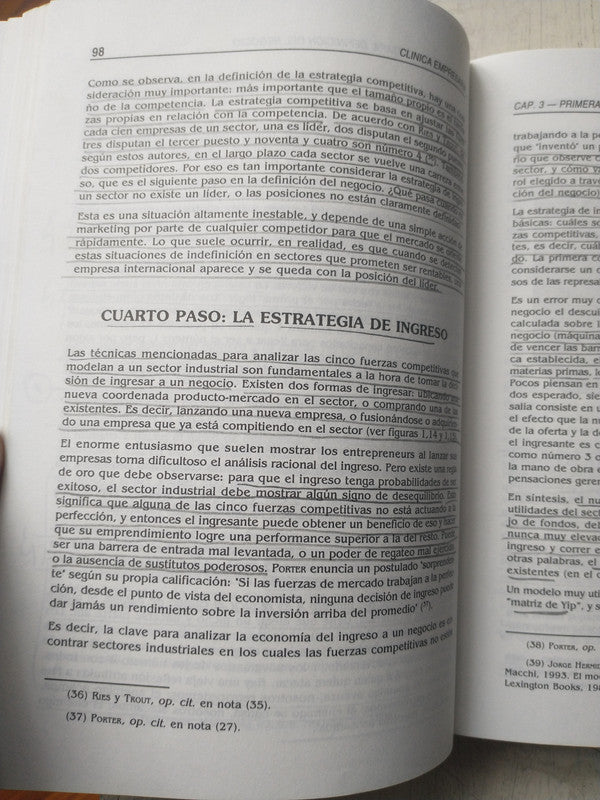 Libro usado en venta: Clinica empresaria de Gerardo Saporosi; editorial Macchi impreso en 1999 realizamos envios a todo el mundo.3