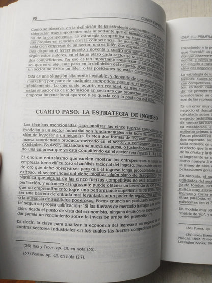 Libro usado en venta: Clinica empresaria de Gerardo Saporosi; editorial Macchi impreso en 1999 realizamos envios a todo el mundo.3