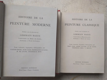Libro usado en venta: Histoire de la peinture moderne de Germain Bazin; editorial Hyperion impreso en 1950 realizamos envios a todo el mundo.1