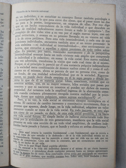 Libro usado en venta: Lecciones sobre la filosofia de la historia universal de G. W. F. Hegel; editorial Alianza impreso en 1980.3