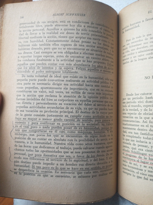 Libro usado en venta: El camino hacia ti mismo de Albert Schweitzer; editorial Sur impreso en 1958 realizamos envios a todo el mundo.2