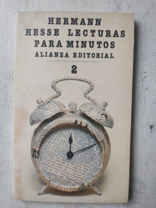 Libro usado en venta: Lecturas para minutos (Tomo 2) de Herman Hesse; editorial Alianza impreso en 1987 realizamos envios a todo el mundo.1