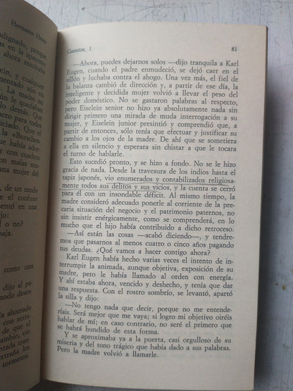 Libro usado en venta: Cuentos 1 - 2 y 3 de Herman Hesse; editorial Alianza impreso en 1978 realizamos envios a todo el mundo.4