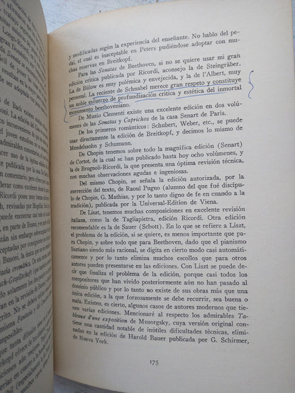 Libro usado en venta: El piano de Alfredo Casella; editorial Ricordi impreso en 1953 realizamos envios a todo el mundo.3