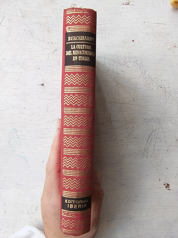 Libro usado en venta: La cultura del renacimiento en Italia de Jacob Burckardt; editorial Iberia impreso en 1959 realizamos envios a todo el mundo.3
