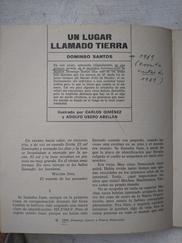 Libro usado en venta: Nueva dimension; editorial Pomaire impreso en 1969 realizamos envios a todo el mundo.4