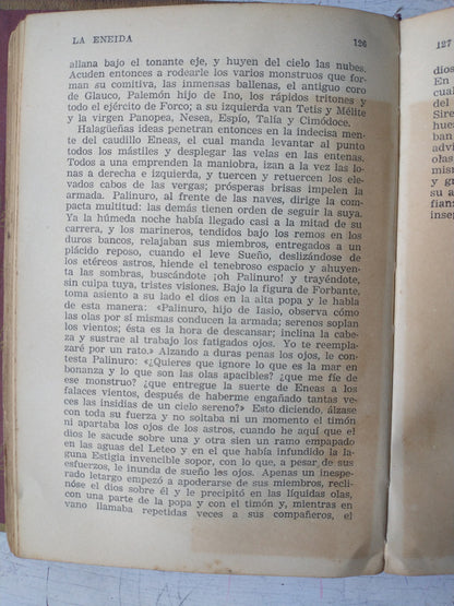 Libro usado en venta: La eneida de Publio Virgilio Maron; editorial Losada impreso en 1941 realizamos envios a todo el mundo.3