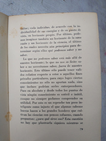 Libro usado en venta: Sobre el saber filosofico de Immanuel Kant; editorial Adan impreso en 1943 realizamos envios a todo el mundo.3
