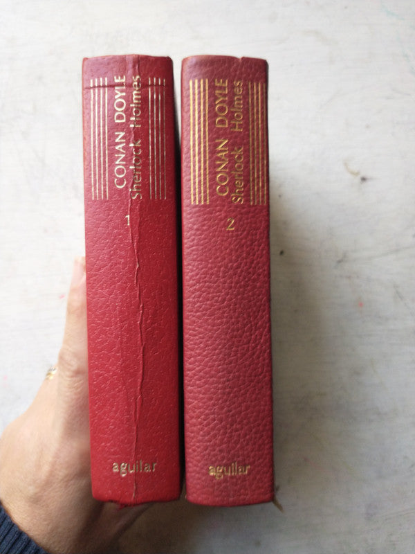Libro usado en venta: Sherlock Holmes (2 Tomos) de Arthur Conan Doyle; editorial Aguilar impreso en 1980 realizamos envios a todo el mundo.4