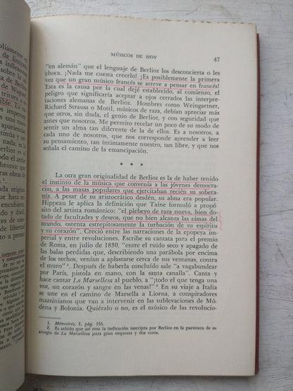 Libro usado en venta: Musicos de anta?o de Romain Rolland; editorial Ricordi impreso en 1953 realizamos envios a todo el mundo.2