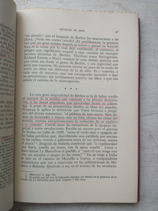 Libro usado en venta: Musicos de anta?o de Romain Rolland; editorial Ricordi impreso en 1953 realizamos envios a todo el mundo.2