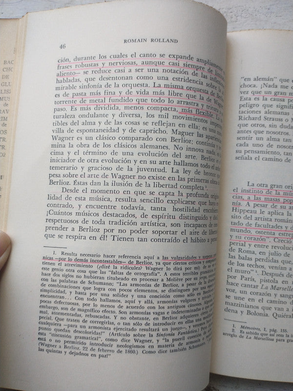 Libro usado en venta: Musicos de hoy de Romain Rolland; editorial Ricordi impreso en 1956 realizamos envios a todo el mundo.3