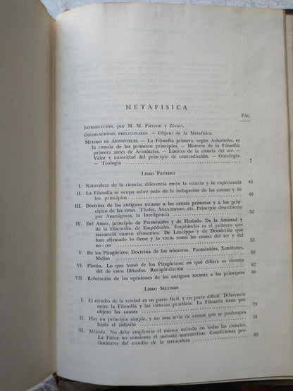 Libro usado en venta: Obras completas de Aristoteles (4 Tomos); editorial Anaconda impreso en 1947 realizamos envios a todo el mundo.3
