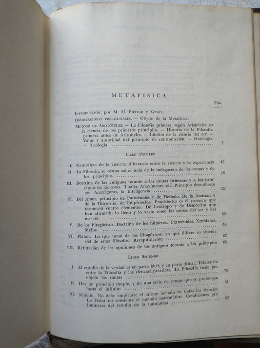 Libro usado en venta: Obras completas de Aristoteles (4 Tomos); editorial Anaconda impreso en 1947 realizamos envios a todo el mundo.3