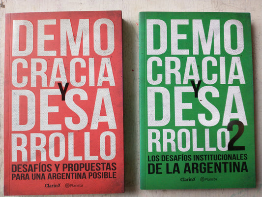 Libro usado en venta: Democracia y desarrollo (2 Vol.); editorial Planeta impreso en 2015 realizamos envios a todo el mundo.1
