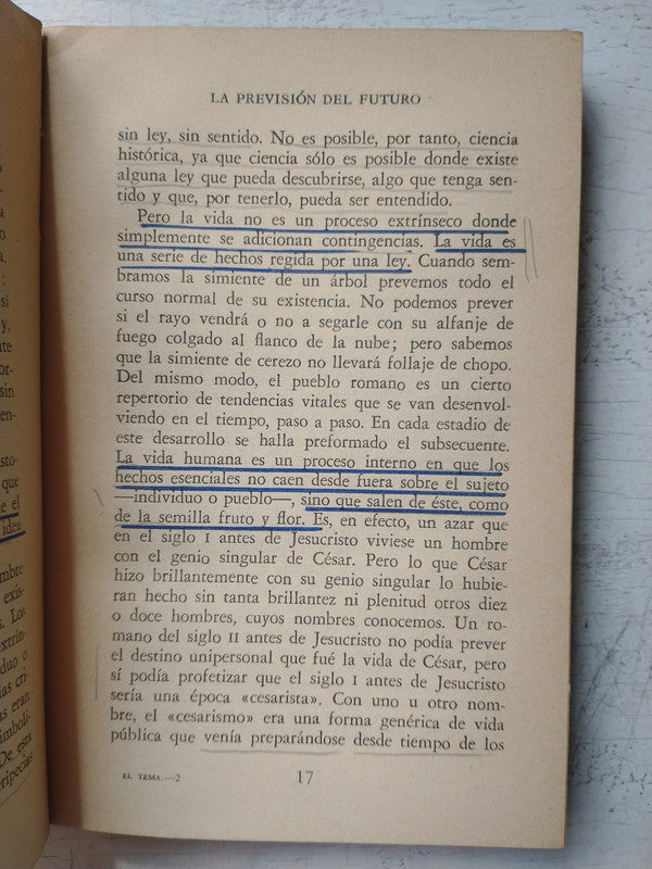 Libro usado en venta: El tema de nuestro tiempo de Jose Ortega y Gasset; editorial Revista de Occidente impreso en 1958 envios a todo el mundo.3