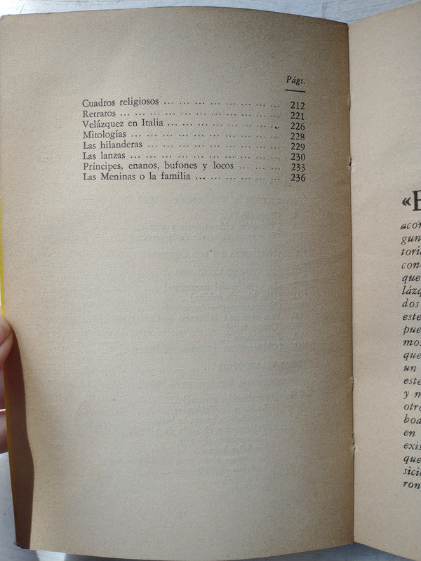 Libro usado en venta: Velazquez de Jose Ortega y Gasset; editorial Revista de Occidente impreso en 1959 realizamos envios a todo el mundo.3