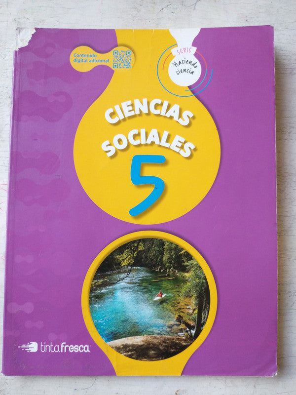 Libro usado en venta: Ciencias Sociales 5 Nacion - Mas actividades y proyectos; editorial Tinta Fresca impreso en 2018 envios a todo el mundo.1