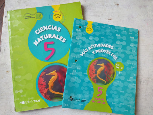Libro usado en venta: Ciencias Naturales 5 Nacion - Mas actividades y proyectos; editorial Tinta Fresca impreso en 2018 envios a todo el mundo.1