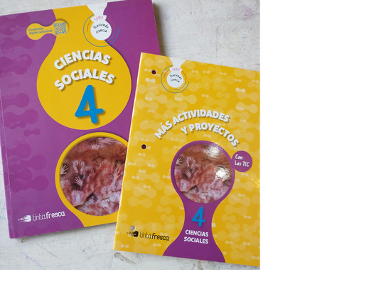 Libro usado en venta: Ciencias Sociales 4 Nacion - Mas actividades y proyectos; editorial Tinta Fresca impreso en 2018 envios a todo el mundo.1