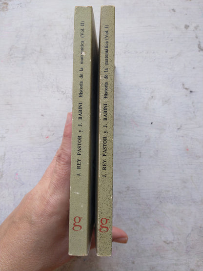 Libro usado en venta: Historia de la matematica (Vol. 1 y Vol. 2) de J. Rey Pastor - Jose Babini; editorial Gedisa impreso en 1984.3