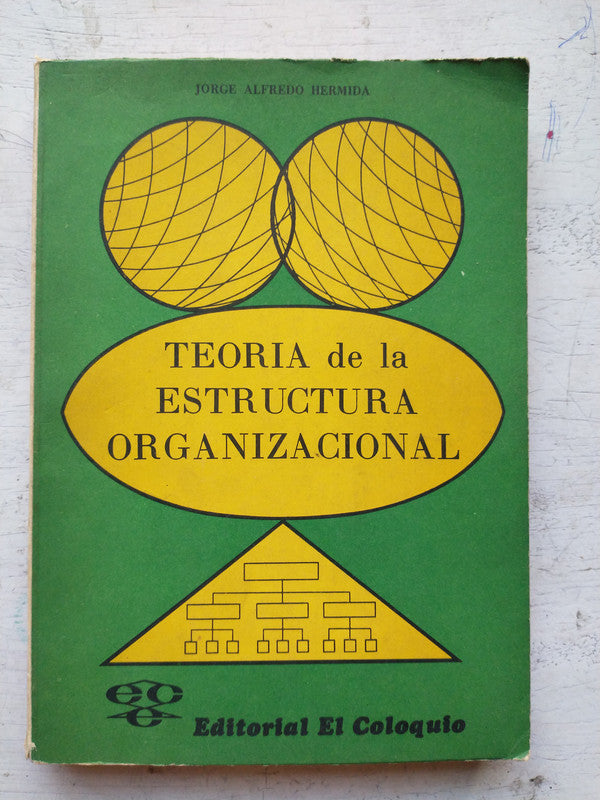 Libro usado en venta: Teoria de la estructura organizacional de Jorge Alfredo Hermida; editorial El Coloquio impreso en 1976 envios a todo el mundo.1