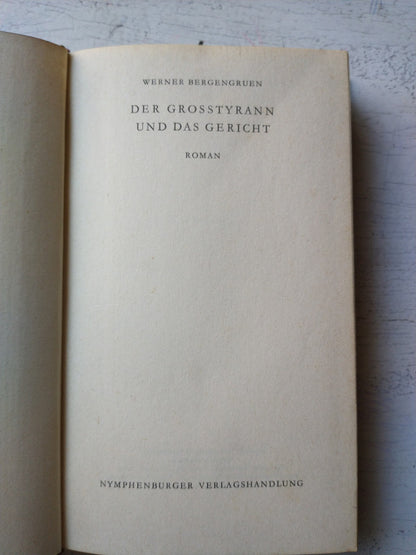 Libro usado en venta: Der Grosstyrann und das gericht de Werner Bergengruen; editorial Nympheburger Verlagshandlung realizamos envios a todo el mundo.1