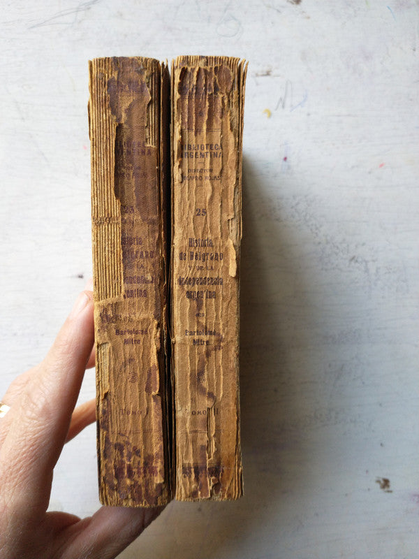 Libro usado en venta: Historia de Belgrano y de la Independencia Argentina (Tomo 1 y 3) de Bartolome Mitre; editorial La Facultad impreso en 1927.3