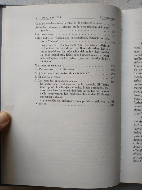 Libro usado en venta: Para esposos de Federico E. Baron Von Gagern; editorial Guadalupe impreso en 1970 realizamos envios a todo el mundo.4